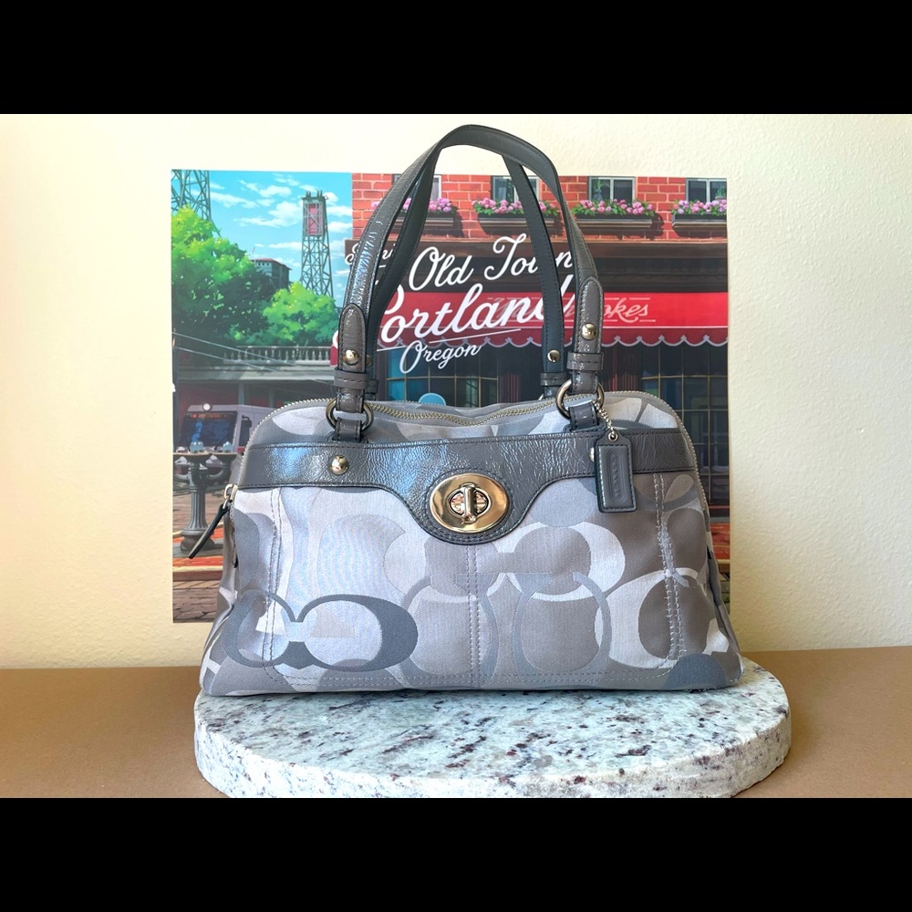 Penelope OpticSignatureSatchel Bordeaux 17481Gray